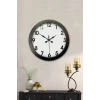 36 cm Siyah Metal Standart Duvar Saati