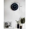 36 Cm Siyah Modern Duvar Saati