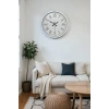 40 cm Beyaz Metal Retro Duvar Saati
