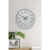 40 cm Beyaz Metal Retro Duvar Saati