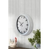 40 cm Beyaz Metal Sade Duvar Saati