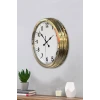 40 cm Metal Gold Standart Duvar Saati – Modern ve Dekoratif Tasarım