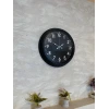 40 cm Siyah Metal Siyah Kadran Duvar Saati