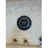 40 cm Siyah Metal Siyah Kadran Duvar Saati