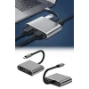 4’ü 1 Arada Type-C to Hub Dönüştürücü Adaptör – 4K Ultra HD HDMI & VGA Görüntü Aktarımı, PD Hızlı Şarj Destekli, USB Çoklayıcı