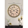 52 cm Eskitme Metal Roma Rakamlı Duvar Saati