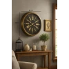 60 cm Eskitme Metal Roma Rakamlı Duvar Saati