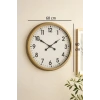 60 cm Eskitme Metal Standart Duvar Saati