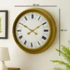 60 cm Gold Metal Roma Rakamlı Duvar Saati