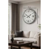 60 cm Krom Metal Dizayn Duvar Saati