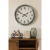 60 cm Krom Metal Duvar Saati