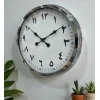 60 cm Krom Metal Farsça Duvar Saati