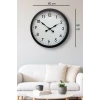 60 cm Siyah Dekoratif Metal Duvar Saati