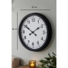 60 cm Siyah Metal Duvar Saati