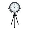 Asalet Siyah Üç Ayaklı Metal Masa Saati