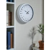Beyaz 40 Cm Metal 24 Saat Göstergeli Özel Tasarım Duvar Saati