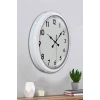 Beyaz Dekoratif Stil 52 Cm Metal Duvar Saati