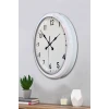 Beyaz Dekoratif Stil 52 Cm Metal Duvar Saati