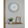 Beyaz Zarafet 40 Cm Metal Duvar Saati