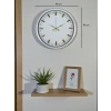 Beyaz Zarafet 40 Cm Metal Duvar Saati