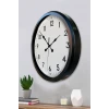 Black Classic 52 Cm Metal Modern Ve Şık Duvar Saati
