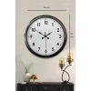 Black Classic 52 Cm Metal Modern Ve Şık Duvar Saati
