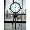 Black Elegant Metal Üç Ayaklı Masa Saati
