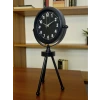 Black Luxury Modern Üç Ayaklı Metal Masa Saati