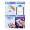 Bluetooth RGB LED Hoparlörlü Akıllı Ampul - Renkli Müzikli Lamba ve Kumanda