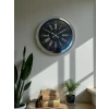 Dark Elegance 40 Cm Metal Krom Duvar Saati