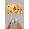 Dijital Baskı Dekoratif Bitcoin Gold Kapı Önü Paspası K-1278