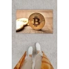 Dijital Baskı Dekoratif Bitcoin Pudra Kapı Önü Paspası K-1280