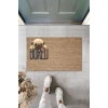 Dijital Baskı Kahverengi Bored Köpekli Dekoratif Kapı Paspası K-2080
