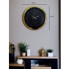 Elite Luxury Gold 40 Cm Metal Duvar Saati