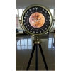 Eskitme 24 Saat Göstergeli Özel Tasarım Tripod Ayaklı Saat