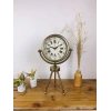 Eskitme Metal Mini Tripod Orient Masa Saati 45×26 cm