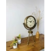 Eskitme Metal Mini Tripod Vintage Masa Saati 45×26 cm