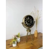 Eskitme Metal Mini Tripod Zarif Masa Saati 45×26 cm