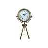 Eskitme Roma Rakamlı Tripod Üç Ayaklı Metal Masa Saati