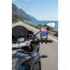 Evrensel Motosiklet Telefon Tutucu – Kaymaz, Kilitlenebilir Güvenli Tutuşlu, 360° Ayarlanabilir Gidon Bağlantılı Akıllı Telefon Aparatı