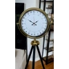 Gold 24 Saat Göstergeli Özel Tasarım Tripod Ayaklı Saat