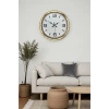 Gold Lüks 40 Cm Metal Modern Duvar Saati