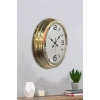 Gold Lüks 40 Cm Metal Modern Duvar Saati