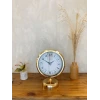 Gold Metal Desenli Masa Saati 25×20 cm