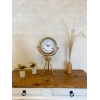 Gold Metal Mini Tripod Desenli Roma Rakamı Masa Saati 45×26 cm