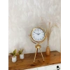 Gold Metal Mini Tripod Lüks Masa Saati 45×26 cm