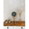 Gold Metal Mini Tripod Mermer İlhamı Masa Saati 45×26 cm