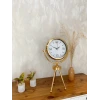Gold Metal Mini Tripod Modern Masa Saati 45×26 cm – Şık ve Dekoratif Tasarım