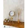 Gold Metal Mini Tripod Modern Masa Saati 45×26 cm – Şık ve Dekoratif Tasarım