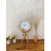 Gold Metal Mini Tripod Retro Masa Saati 45×26 cm
